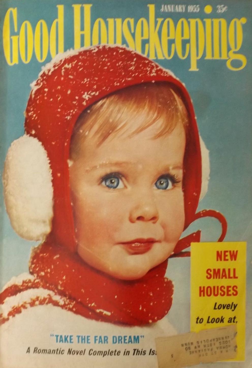 Good Housekeeping January 1955 magazine back issue Good Housekeeping magizine back copy Good Housekeeping January 1955 American womens magazine Back Issue Published by Hearst Publishing Corporation. New Small Houses Lovely To Look At.