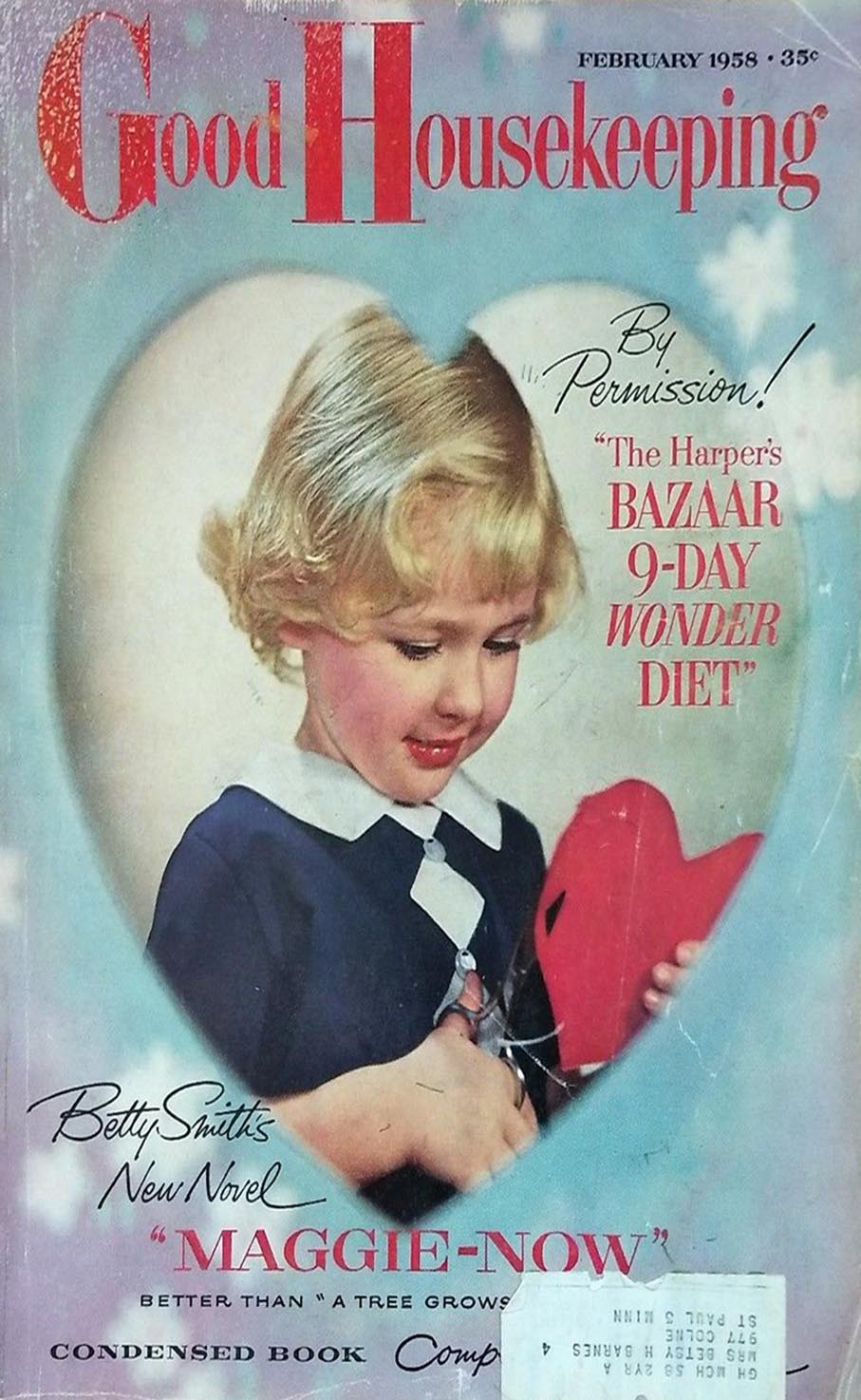 Good Housekeeping February 1958 magazine back issue Good Housekeeping magizine back copy Good Housekeeping February 1958 American womens magazine Back Issue Published by Hearst Publishing Corporation. By Permission! The Harper's Bazaar 9-Day Wonder Diet.