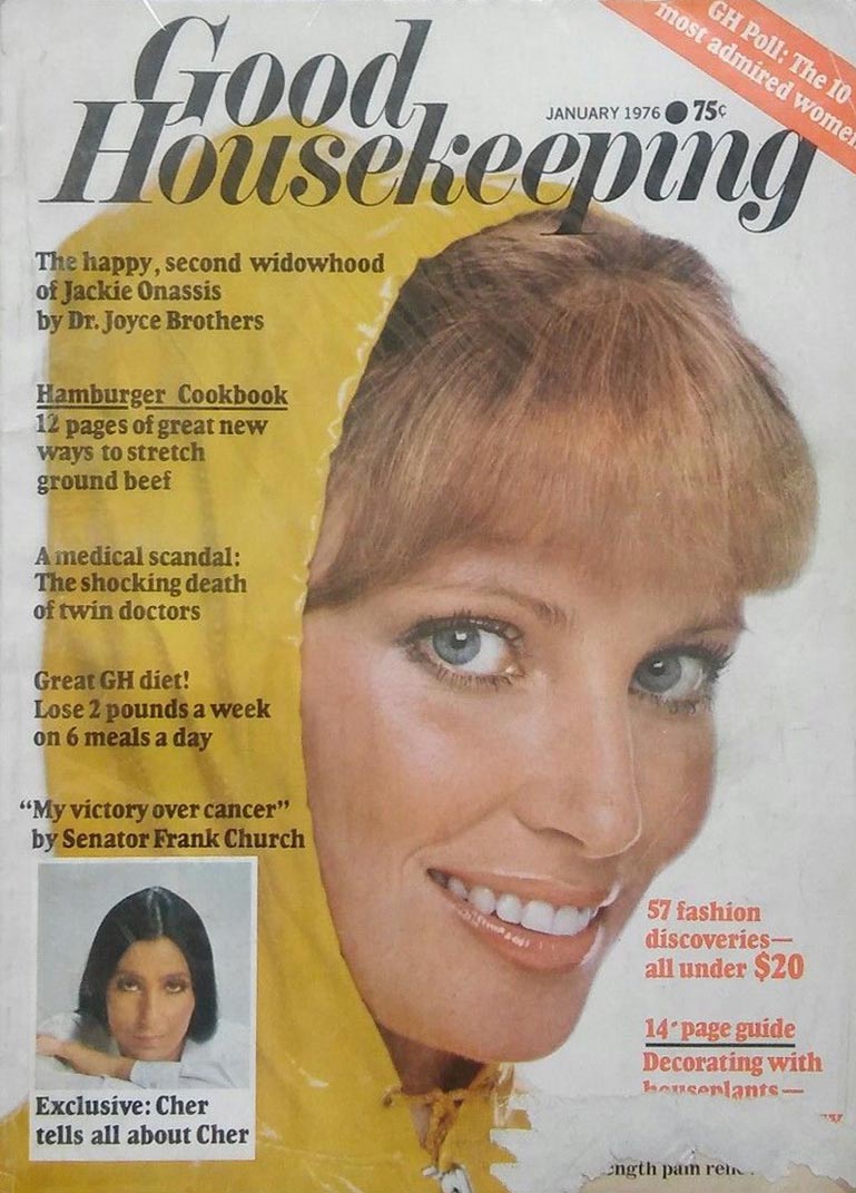 Good Housekeeping January 1976 magazine back issue Good Housekeeping magizine back copy Good Housekeeping January 1976 American womens magazine Back Issue Published by Hearst Publishing Corporation. The Happy, Second Widowhood Of Jackie Onassis By Dr. Joyce Brothers.