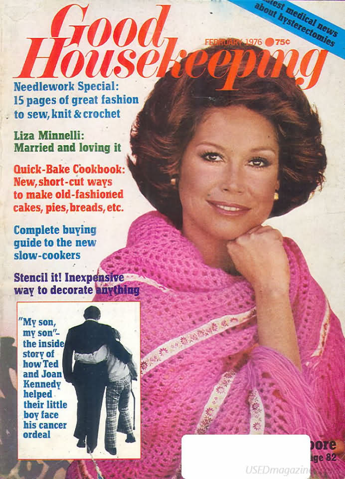 Good Housekeeping February 1976 magazine back issue Good Housekeeping magizine back copy Good Housekeeping February 1976 American womens magazine Back Issue Published by Hearst Publishing Corporation. Needlework Special: 15 Pages Of Great Fashion To Sew, Knit & Crochet.