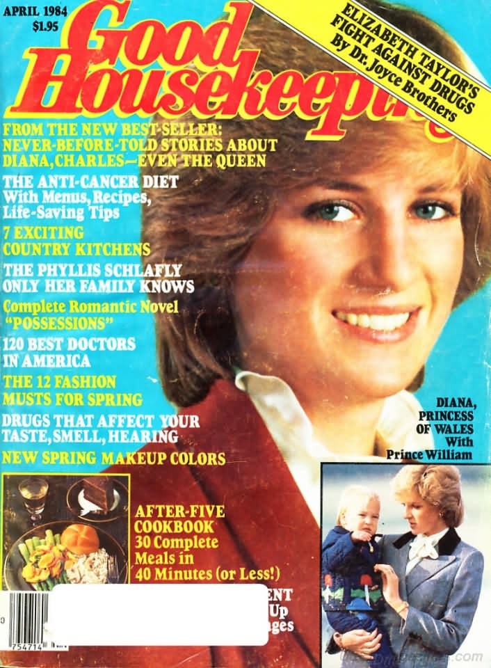 Good Housekeeping April 1984 magazine back issue Good Housekeeping magizine back copy Good Housekeeping April 1984 American womens magazine Back Issue Published by Hearst Publishing Corporation. From The New Best-Seller: Never-Before-Told Stories About Diana, Charles - Even The Queen.