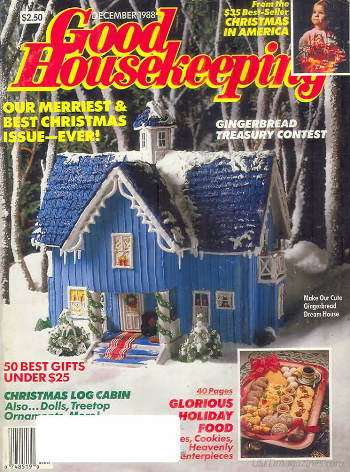Good Housekeeping December 1988 magazine back issue Good Housekeeping magizine back copy Good Housekeeping December 1988 American womens magazine Back Issue Published by Hearst Publishing Corporation. From The $35 Best - Seller Christmas In America .