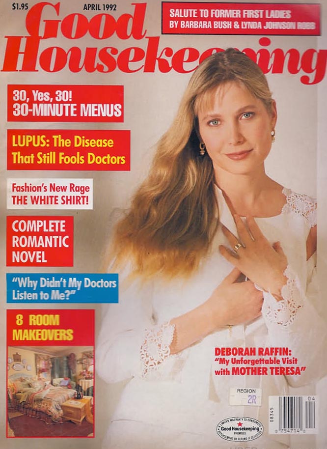 Good Housekeeping April 1992 magazine back issue Good Housekeeping magizine back copy Good Housekeeping April 1992 American womens magazine Back Issue Published by Hearst Publishing Corporation. Covergirl Deborah Raffin.