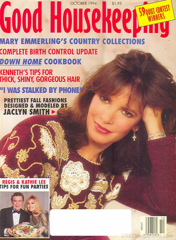 Good Housekeeping October 1994 magazine back issue Good Housekeeping magizine back copy Good Housekeeping October 1994 American womens magazine Back Issue Published by Hearst Publishing Corporation. Covergirl Jaclyn Smith.