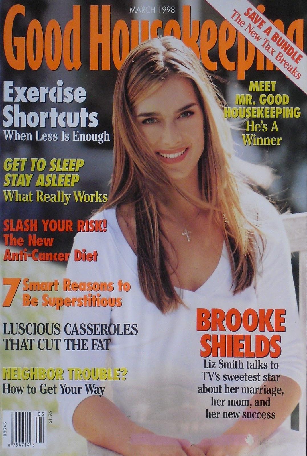 Good Housekeeping March 1998 magazine back issue Good Housekeeping magizine back copy Good Housekeeping March 1998 American womens magazine Back Issue Published by Hearst Publishing Corporation. Covergirl Brooke Shields.