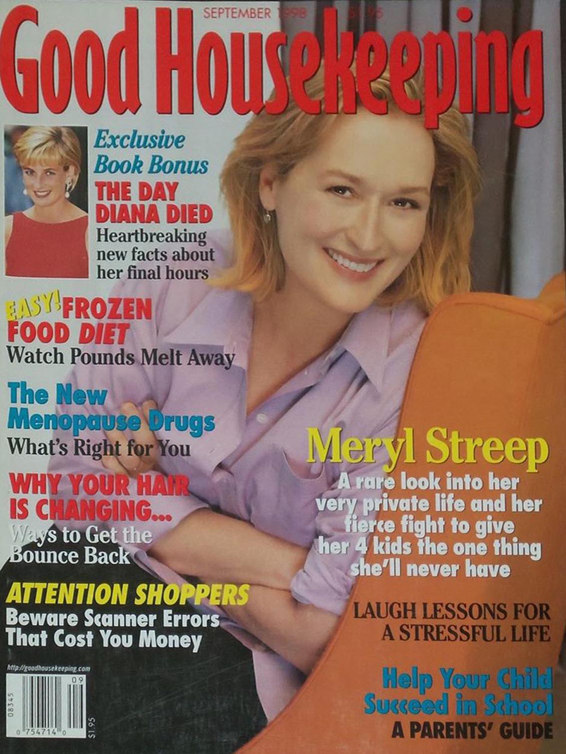 Good Housekeeping September 1998 magazine back issue Good Housekeeping magizine back copy Good Housekeeping September 1998 American womens magazine Back Issue Published by Hearst Publishing Corporation. Covergirl Meryl Streep.