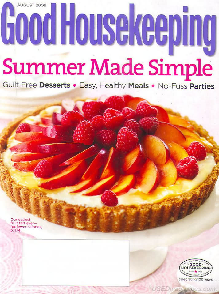 Good Housekeeping August 2009 magazine back issue Good Housekeeping magizine back copy Good Housekeeping August 2009 American womens magazine Back Issue Published by Hearst Publishing Corporation. Summer Made Simple .