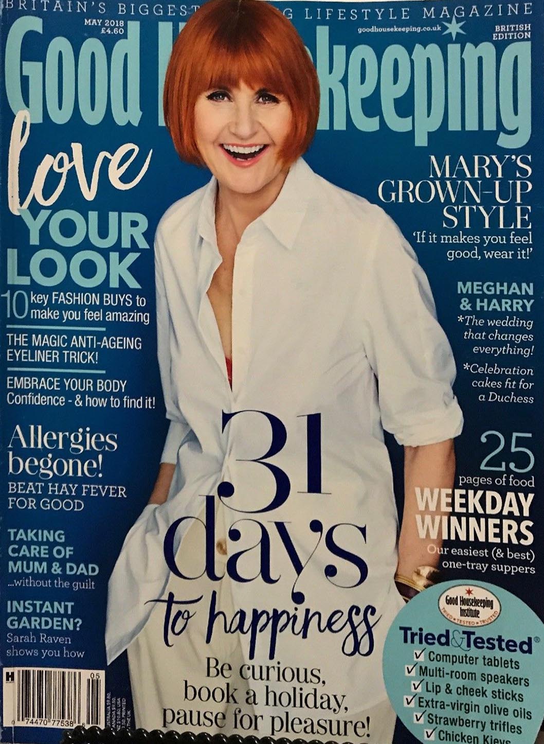 Good Housekeeping May 2018 magazine back issue Good Housekeeping magizine back copy Good Housekeeping May 2018 American womens magazine Back Issue Published by Hearst Publishing Corporation. Love Your Look 10 Key Fashion Buys To Make You Feel Amazing.