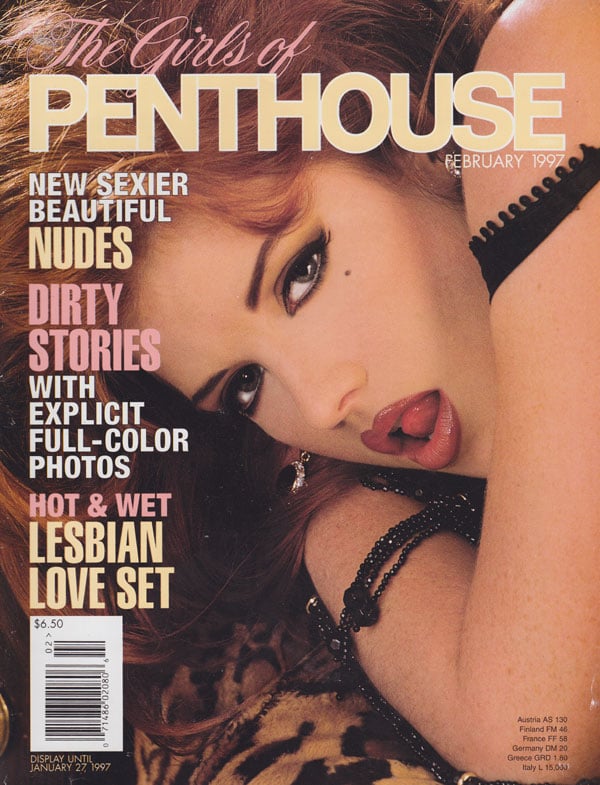 Girls of Penthouse February 1997 magazine back issue Girls of Penthouse magizine back copy feb 1997 issues of penthouse magazine sexy beautiful nudes dirty stories hot babes spread wide open 