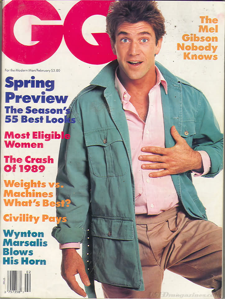 GQ February 1987 magazine back issue GQ magizine back copy 
