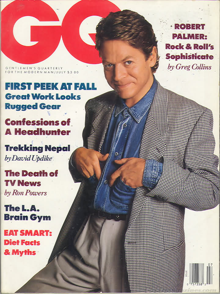 GQ July 1988 magazine back issue GQ magizine back copy 
