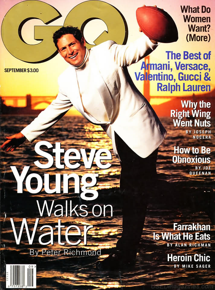 GQ September 1995 magazine back issue GQ magizine back copy 