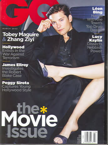 GQ March 2002 magazine back issue GQ magizine back copy 