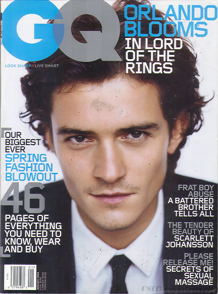 GQ January 2004 magazine back issue GQ magizine back copy 
