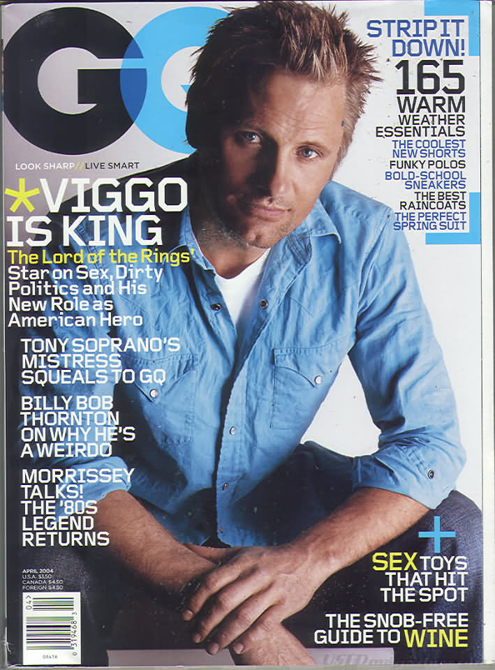 GQ April 2004 magazine back issue GQ magizine back copy 