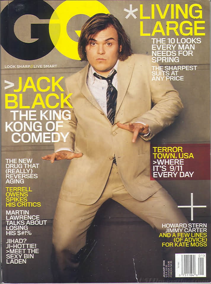 GQ January 2006 magazine back issue GQ magizine back copy 