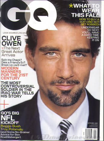 GQ September 2006 magazine back issue GQ magizine back copy 