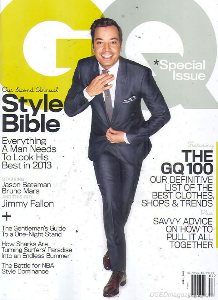 GQ April 2013 magazine back issue GQ magizine back copy 