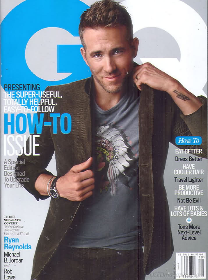 GQ October 2015 magazine back issue GQ magizine back copy 