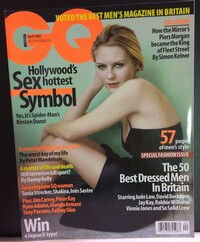 Kirsten Dunst magazine cover appearance GQ British April 2002