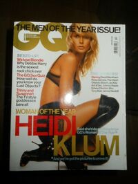 Heidi Klum magazine cover appearance GQ British October 2003
