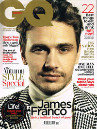 James Franco magazine cover appearance GQ British November 2013