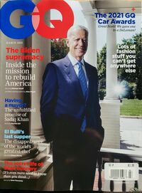 GQ British March 2021 magazine back issue cover image