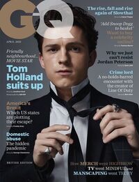 Tom Holland magazine cover appearance GQ British April 2021