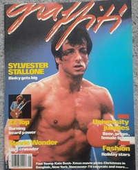 Sylvester Stallone magazine cover appearance Graffiti January 1986