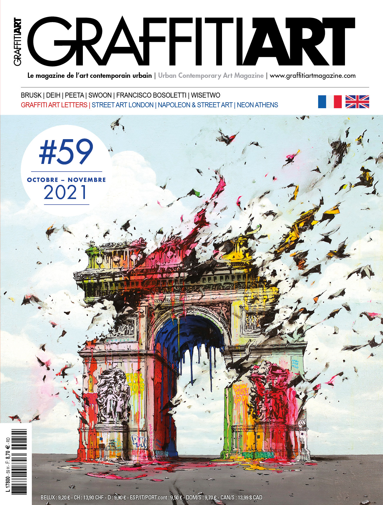 Graffiti Art # 59, October/November 2021 magazine back issue Graffiti Art magizine back copy 