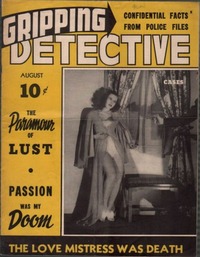 Gripping Detective Cases August 1942 magazine back issue cover image