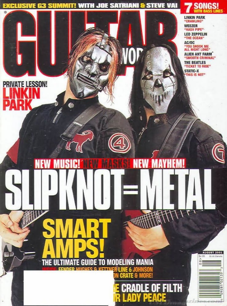 Guitar World August 2001 Magazine Back Issue. Guitar Aug 2001
