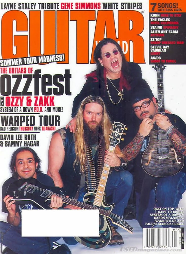 Guitar World July 2002, , Layne Staley Tribute Gene Simmons White