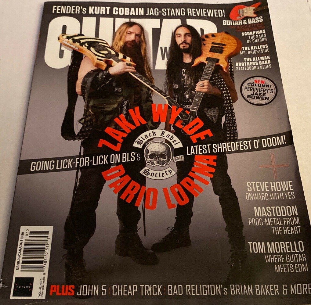 Guitar World February 2025, , Fender's Kurt Cobain JagStand Revi