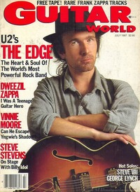 Raye Hollitt magazine cover appearance Guitar World July 1987