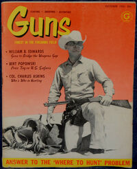 Guns October 1961 magazine back issue cover image