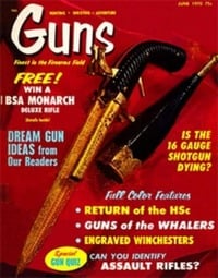 Elizabeth R Deans magazine cover appearance Guns June 1970