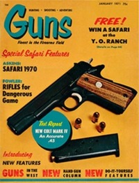 Guns January 1971 Magazine Back Copies Magizines Mags