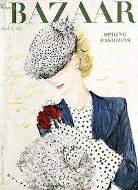 Harper's Bazaar March 1942 magazine back issue cover image
