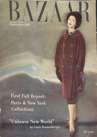Harper's Bazaar September 1957 magazine back issue cover image