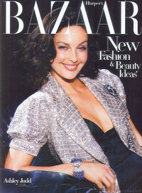 Ashley Judd magazine cover appearance Harper's Bazaar July 2004