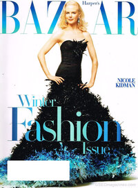 Nicole Kidman magazine cover appearance Harper's Bazaar November 2004