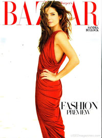 Sandra Bullock magazine cover appearance Harper's Bazaar June 2009
