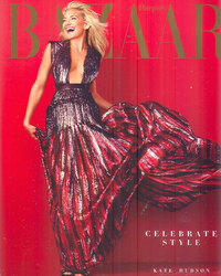 Kate Hudson magazine cover appearance Harper's Bazaar December 2013