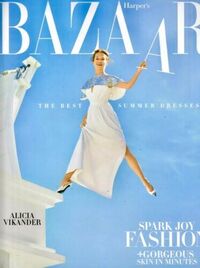 Alicia Vikander magazine cover appearance Harper's Bazaar April 2019