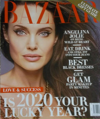 Angelina Jolie magazine cover appearance Harper's Bazaar December/January 2019