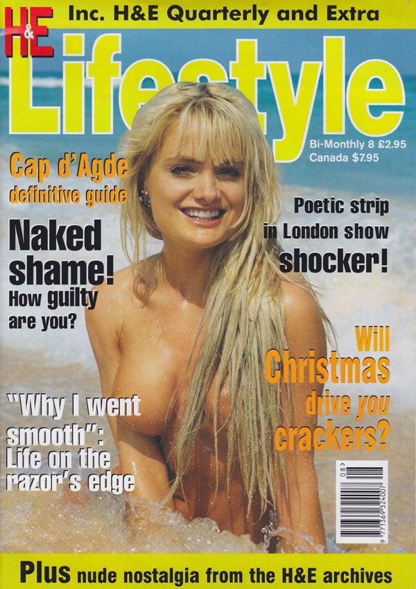 H&E Lifestyle # 8 magazine back issue H&E Lifestyle magizine back copy h&e lifestyle magazine back issues 1998 nudists travel guide smooth bodies everyday people naturists