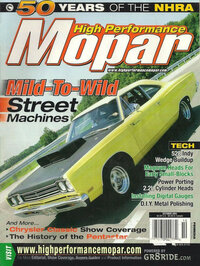 High Performance Mopar October 2001 magazine back issue