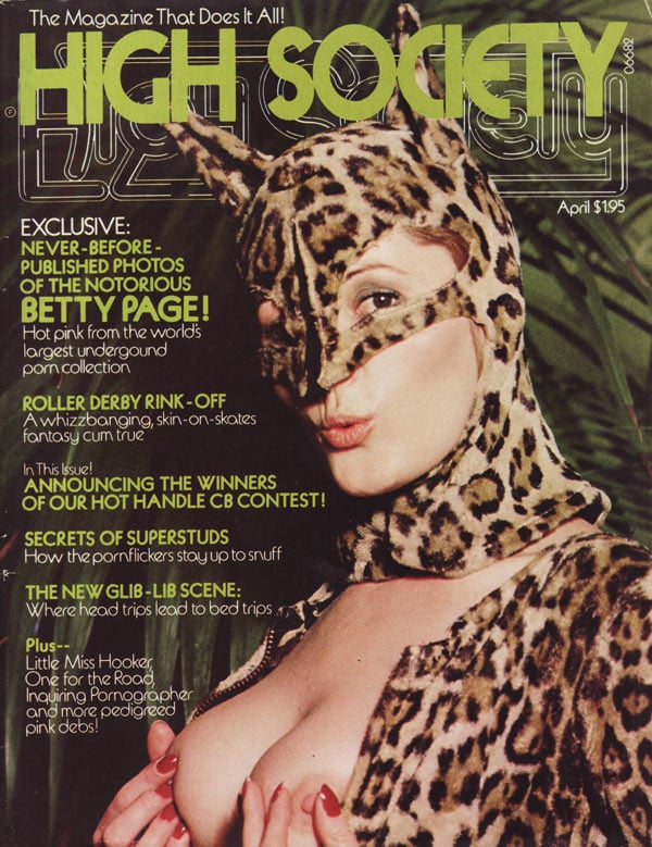 High Society April 1977 magazine back issue High Society magizine back copy High Society # 12, April 1977 Nude Celebrities Magazine Back Issue Published by Magna Publishing Group, Edited by Gloria Leonard. Covergirl Slavica (Nude) .