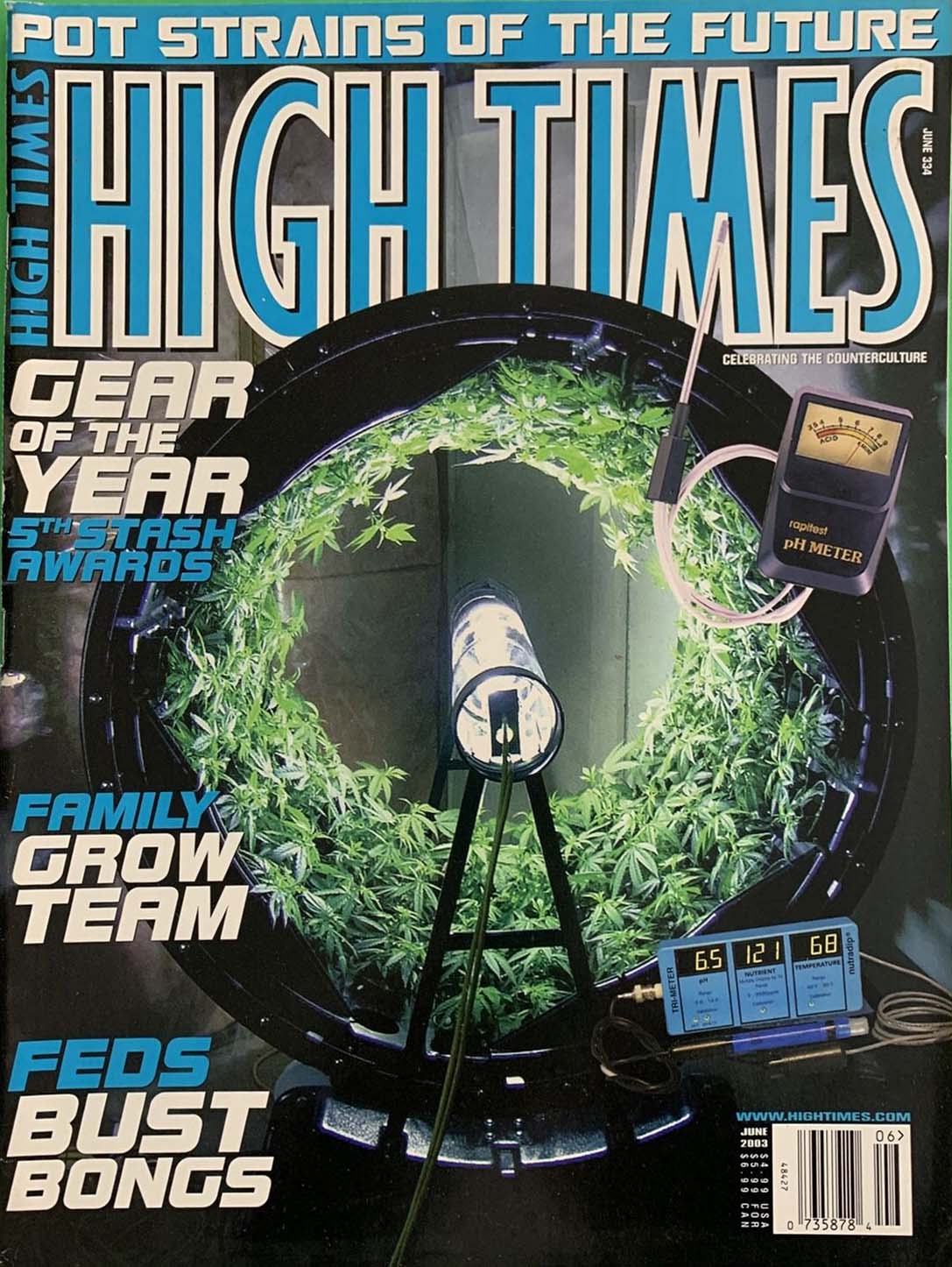 High Times June 2003 magazine back issue High Times magizine back copy 